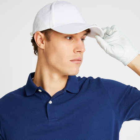 Men's golf short-sleeved polo shirt MW500 blue