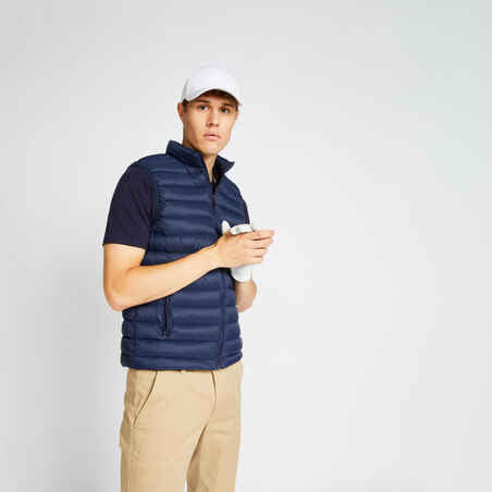 Men's golf sleeveless down jacket MW500 navy blue