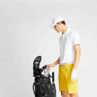 Men's golf short-sleeved polo shirt MW500 white