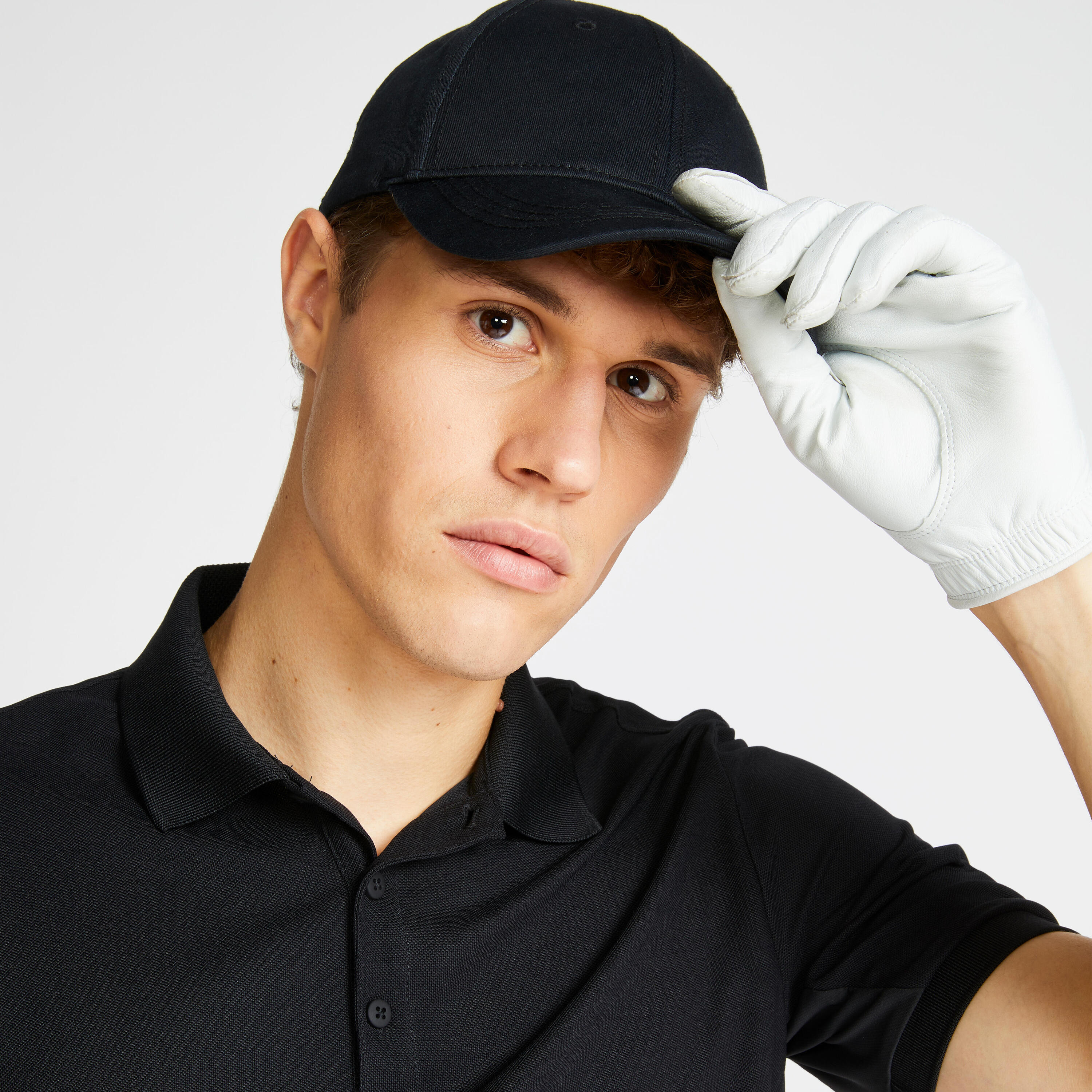 MEN'S GOLF SHORT-SLEEVED POLO SHIRT - WW500 BLACK 3/6