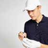 Men's golf short-sleeved polo shirt MW500 navy blue