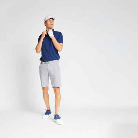 Men's golf short-sleeved polo shirt MW500 blue