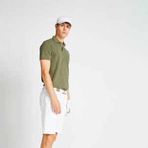 Men Golf Polo T-Shirt 500 Khaki Brown