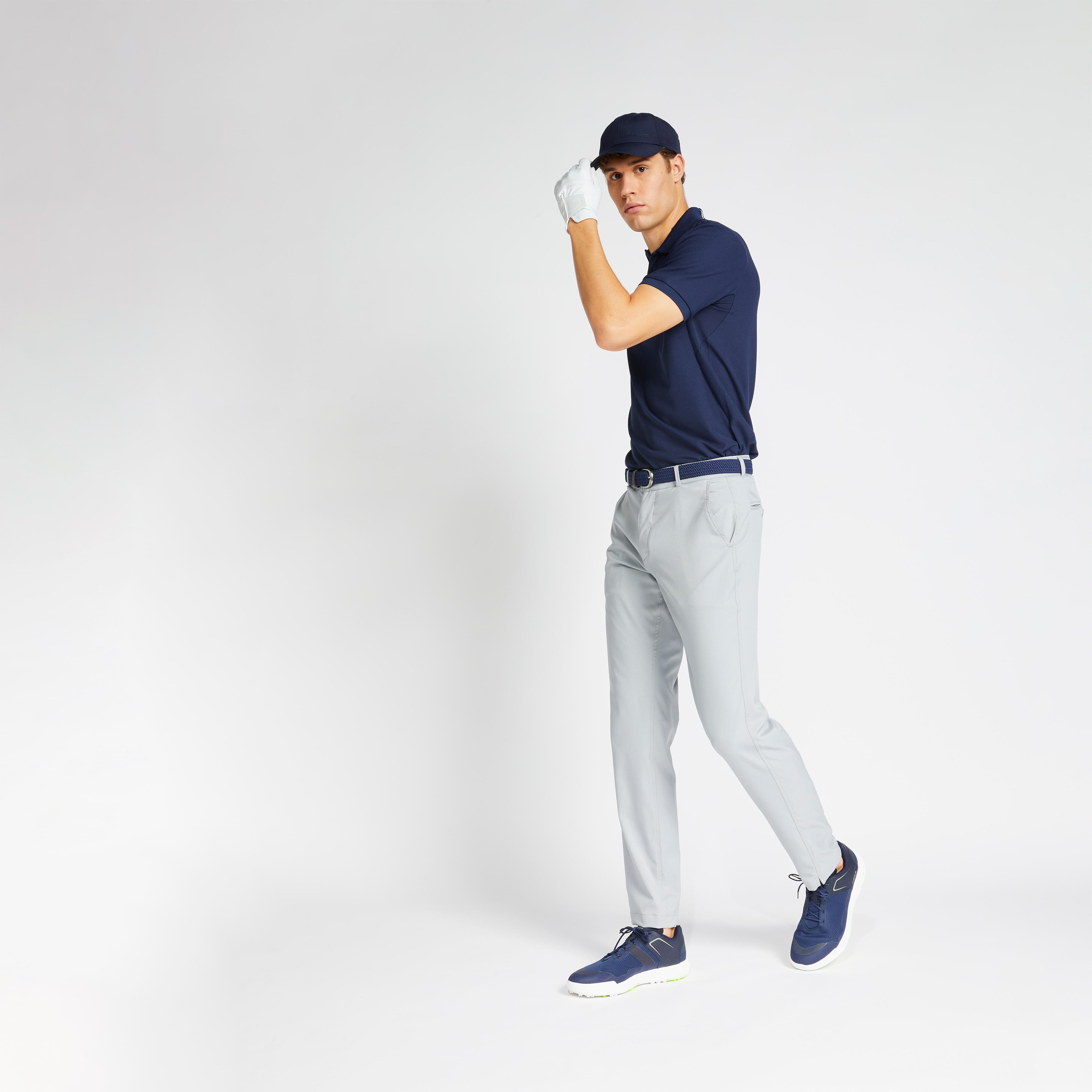 sweatpants and polo shirt