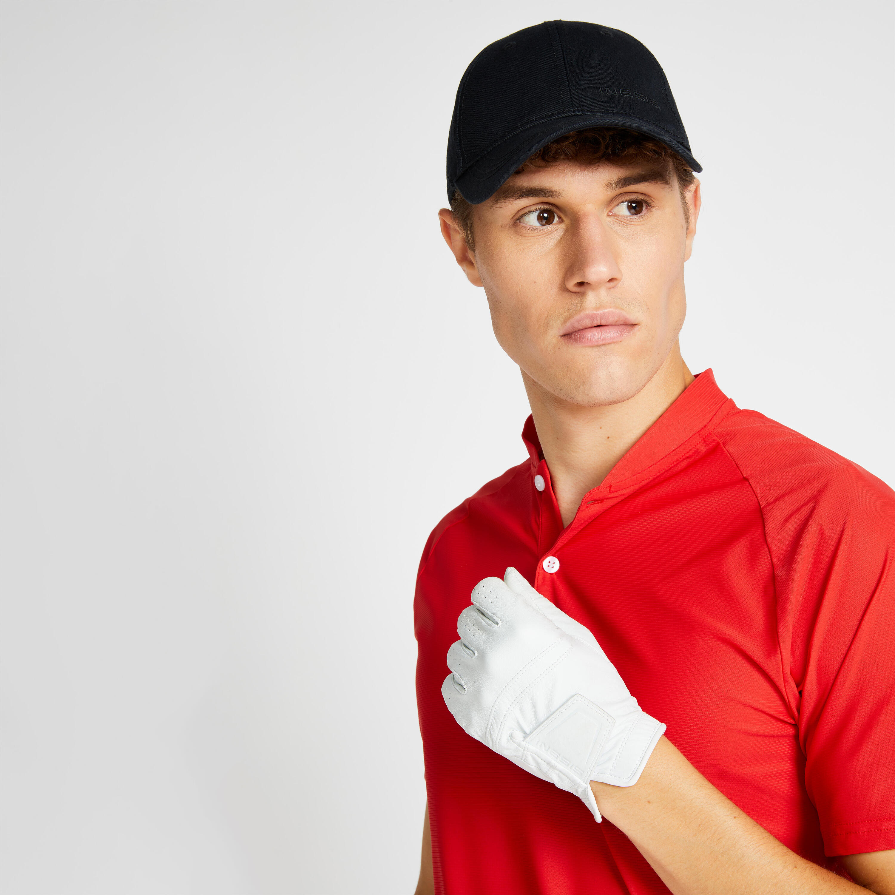 Men's short-sleeved golf polo shirt - WW900 red 3/4