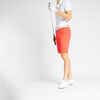 Men's golf cotton chino shorts - MW500 coral red