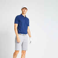 Men's golf short-sleeved polo shirt MW500 blue