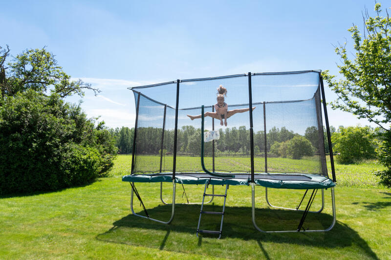 Trampolina prostokątna Domyos 520 z siatką ochronną