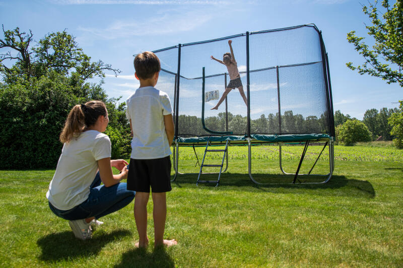 Trampolina prostokątna Domyos 520 z siatką ochronną