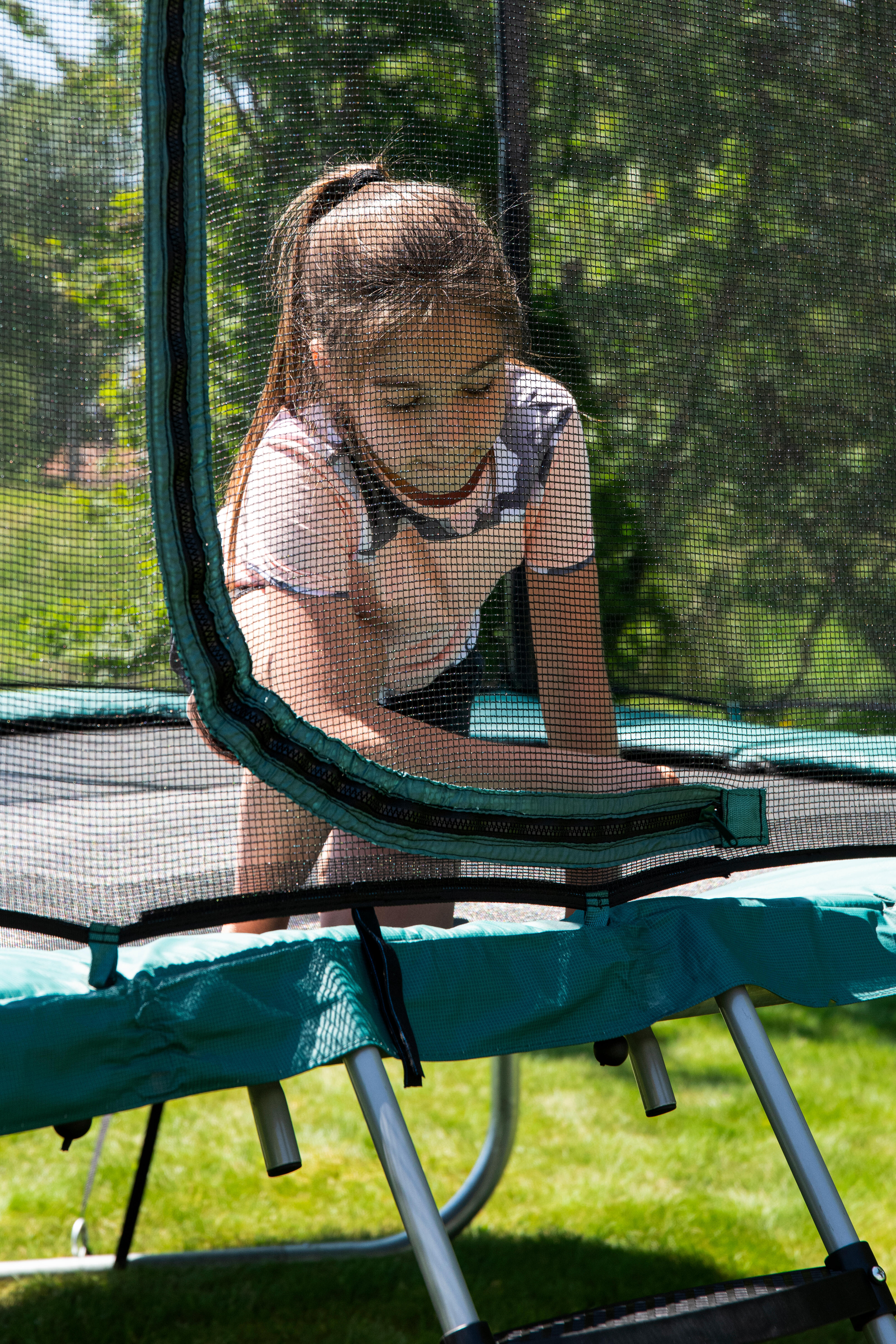 520 RECTANGULAR TRAMPOLINE WITH PROTECTIVE NET