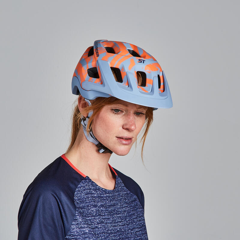Helma na horské kolo 500 modro-oranžová