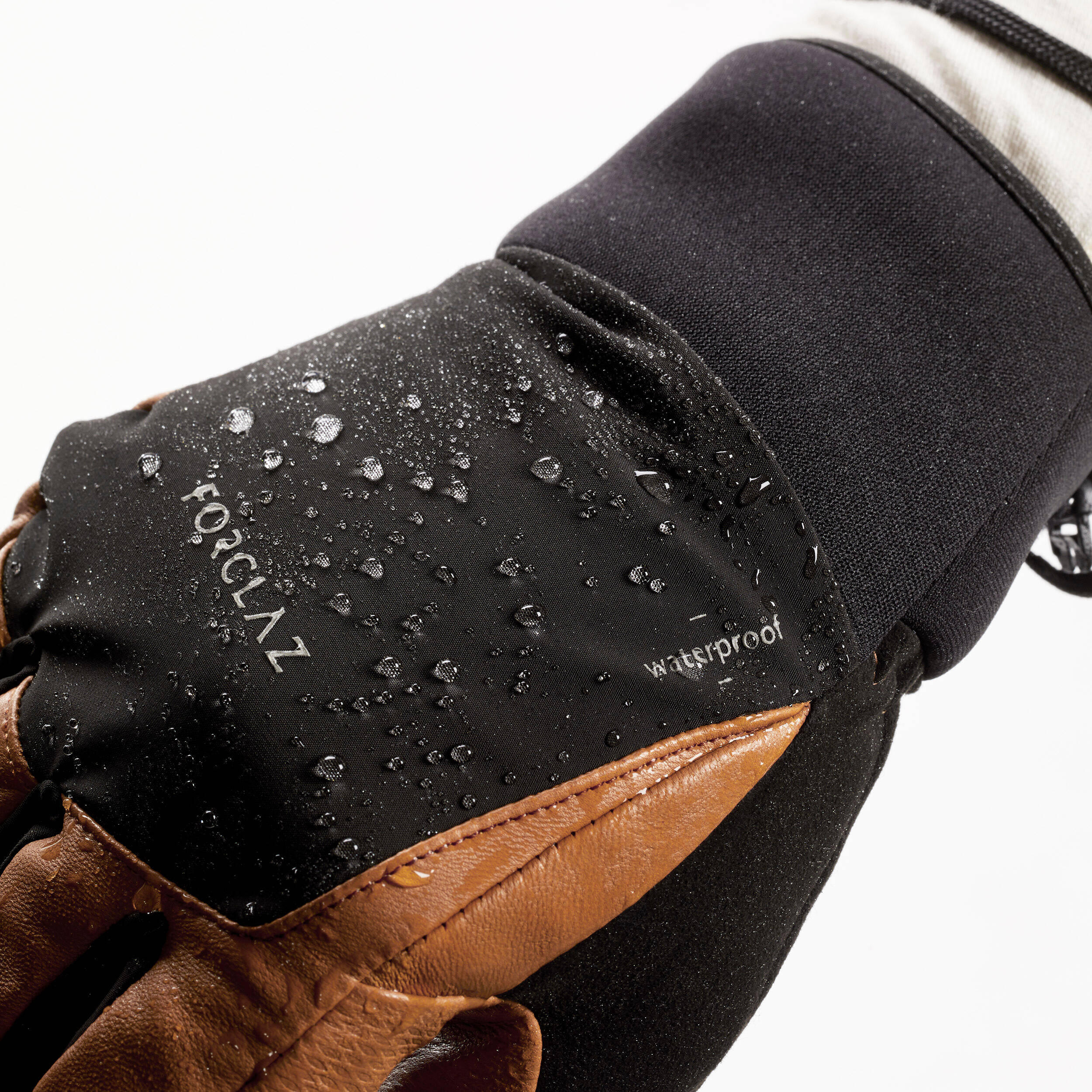 Adult Mountain Trekking Waterproof Leather Gloves MT900  Brown   -  3