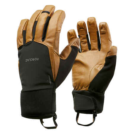 Adult Mountain Trekking Waterproof Leather Gloves MT900  Brown  