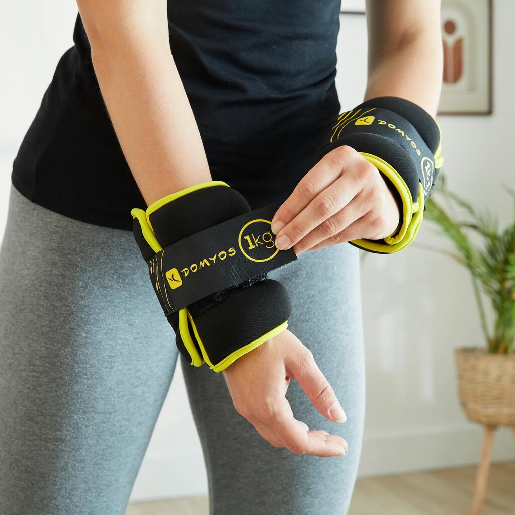 Ankle/Wrist Weights 1 kg x 2 - Yellow