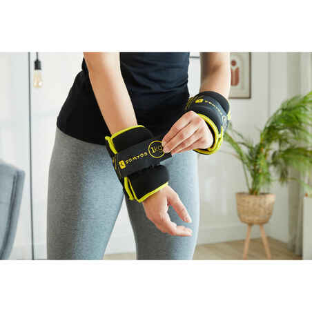 Ankle/Wrist Weights 1 kg x 2 - Yellow