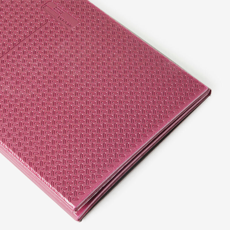 Tapete de Ginástica e Pilates 160 cm x 58 cm x 7 mm Tone Mat Fold Rosa Escuro