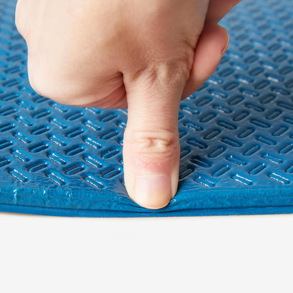 Tapis de fitness pliable épaisseur 7 mm, bleu