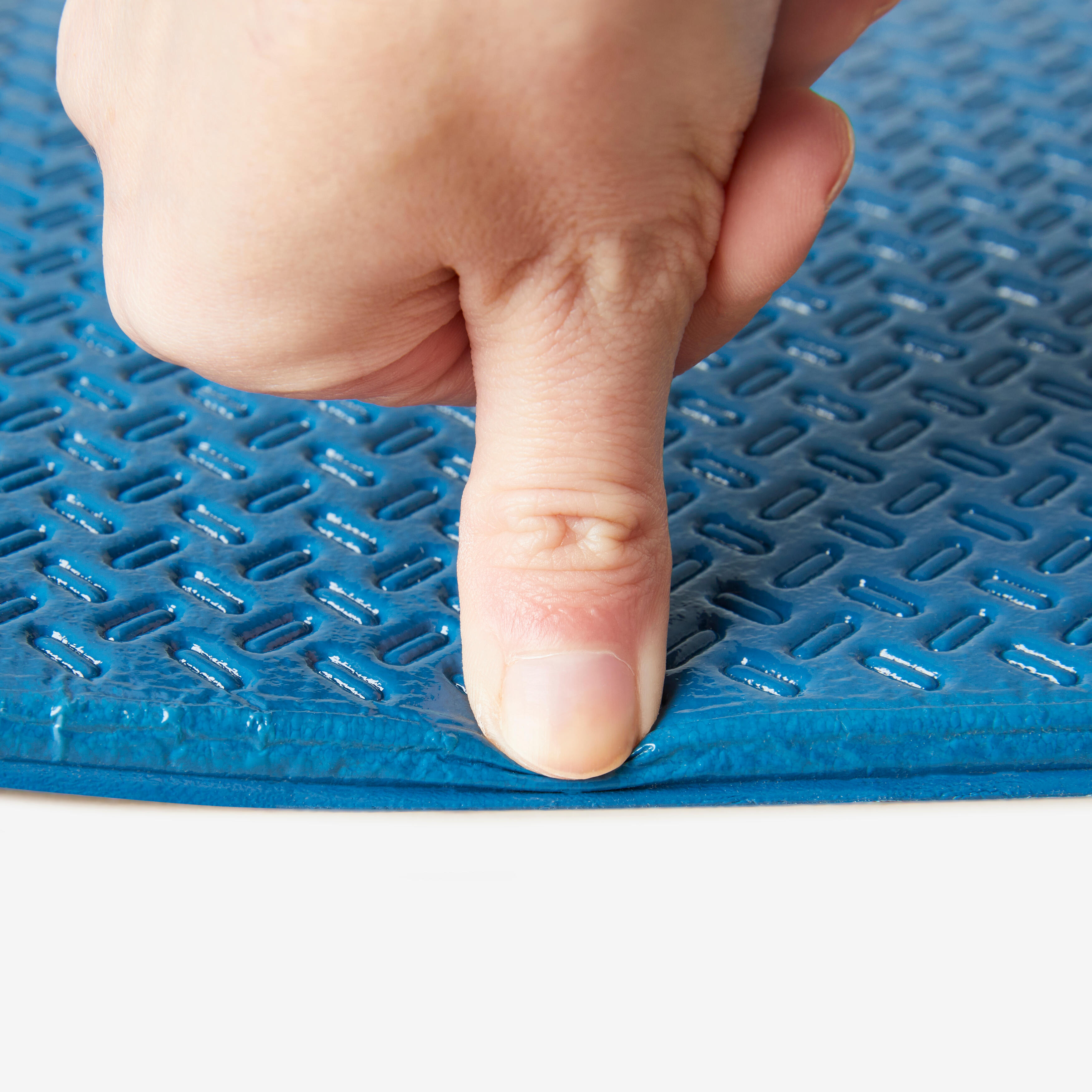 Tapis de sol de sport 160 cm x 58 cm x 7 mm – 100 pliable bleu - DOMYOS