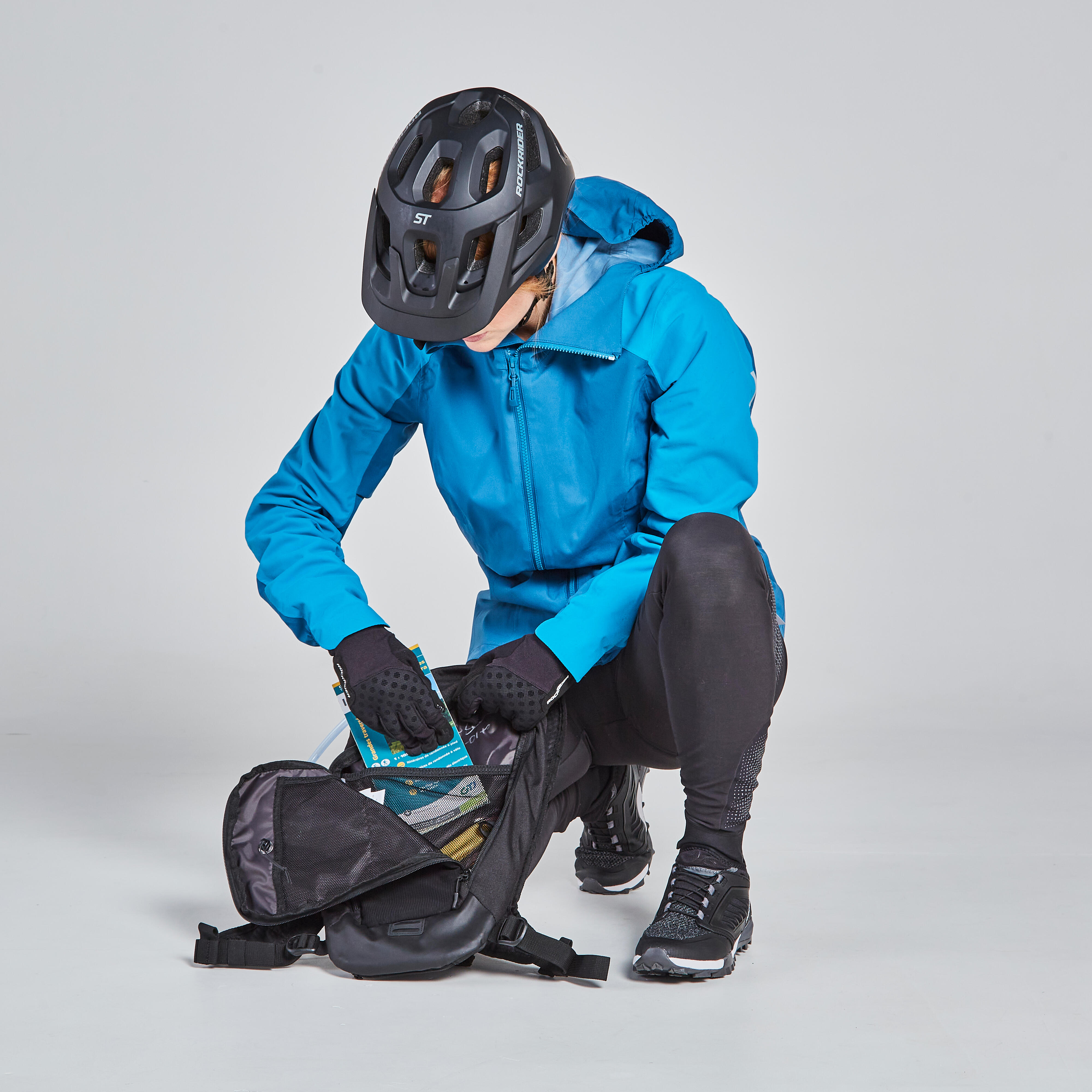 Cosciali lunghi MTB donna neri ROCKRIDER | DECATHLON