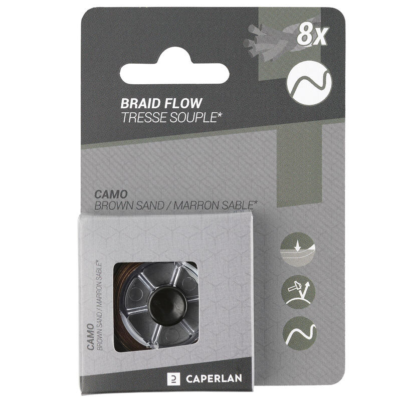 Terminale trecciato carp fishing FLOW 20m marrone-sabbia Terminale trecciato carp fishing FLOW 20m marrone-sabbia