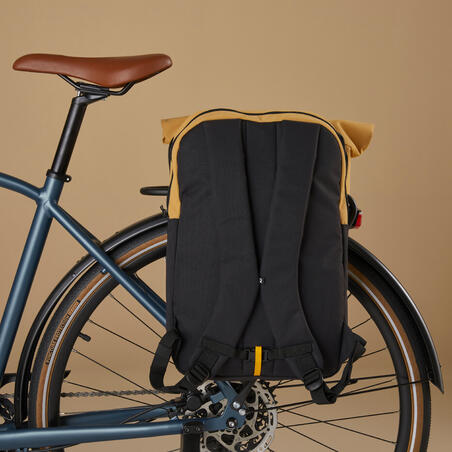 Cycling Double Pannier Rack Backpack 27L - Decathlon