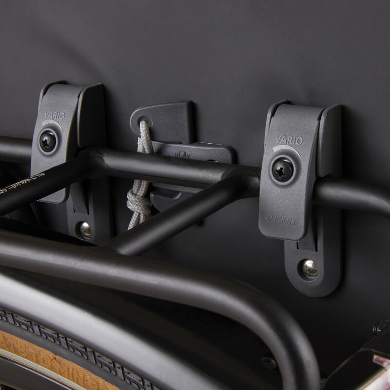 Doppel-Fahrradtasche Rucksack für Gepäckträger 27 Liter zimt