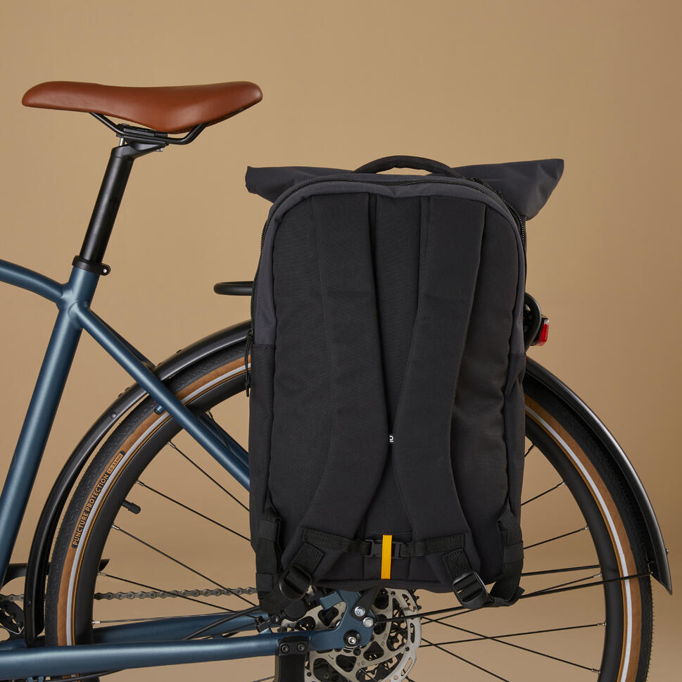 Cycling Double Pannier Rack Backpack 27L ELOPS - Decathlon