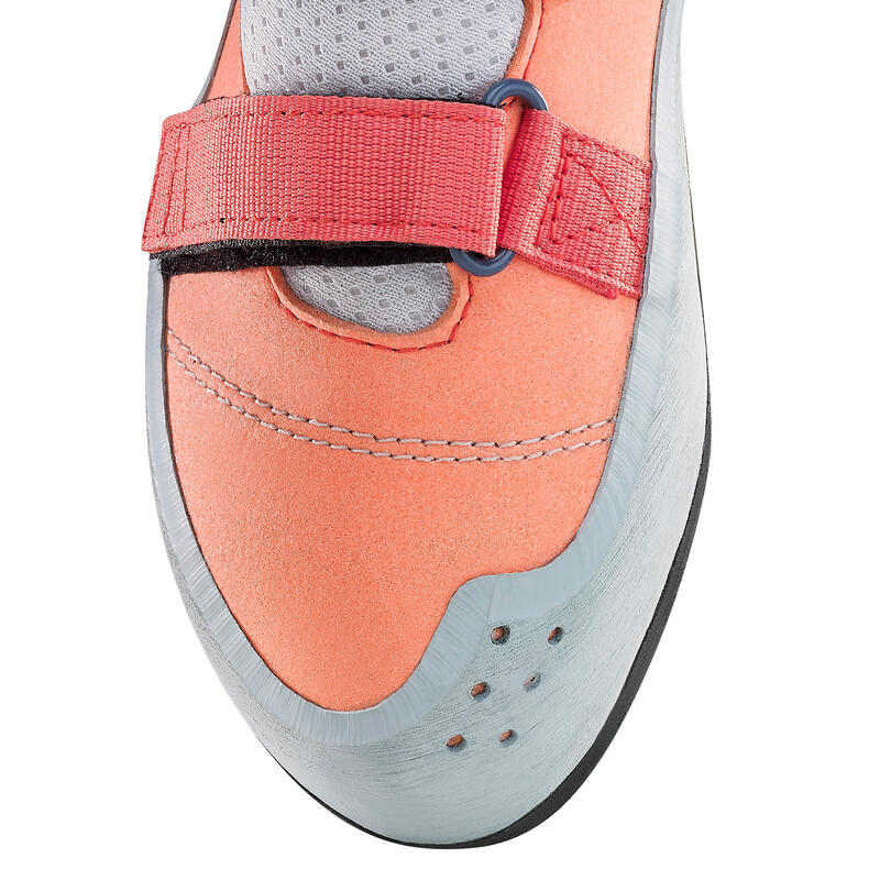 Comfortable rock climbing shoes, coral