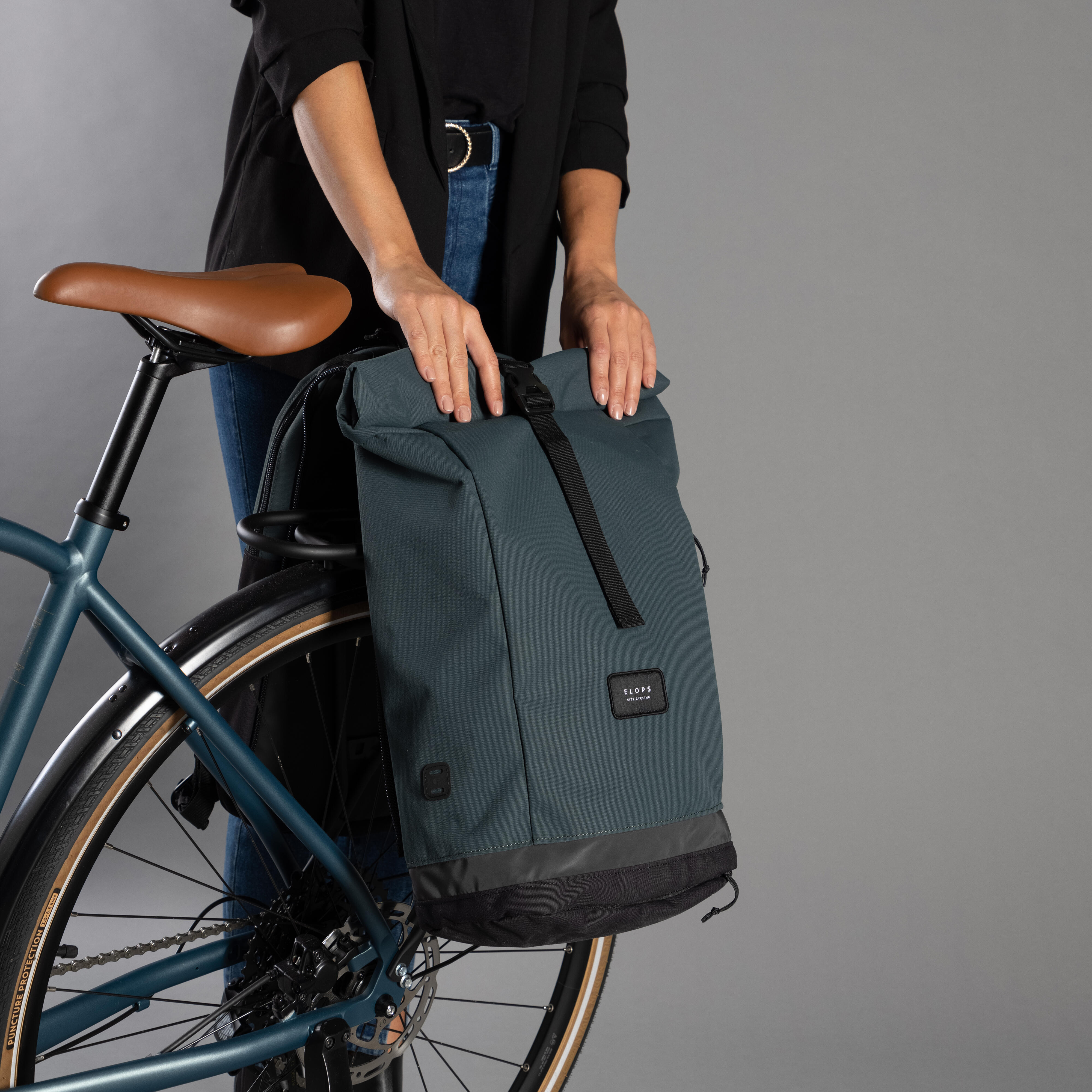 Cycling Double Pannier Rack Backpack 