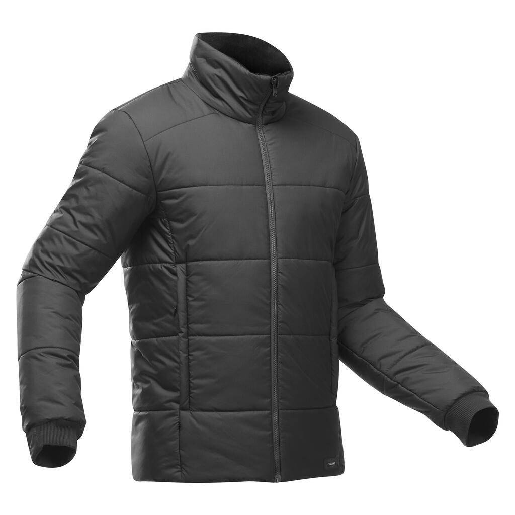Crna muška vodootporna 3-u-1 jakna za treking TRAVEL 900 (do -15 °C) 