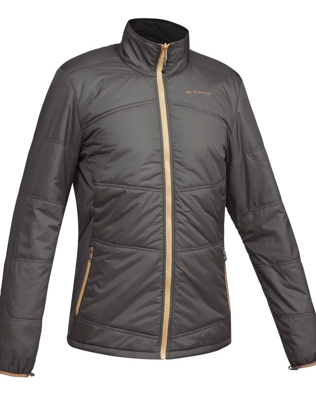 Men's 3-in-1 Waterproof Travel Trekking Jacket - TRAVEL 500 -10°C - Camel