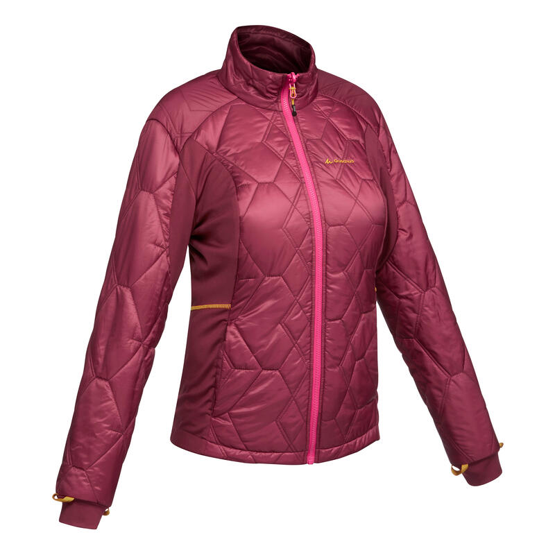 Chaqueta de montaña y trekking 3 en 1 impermeable Mujer Forclaz Travel 500