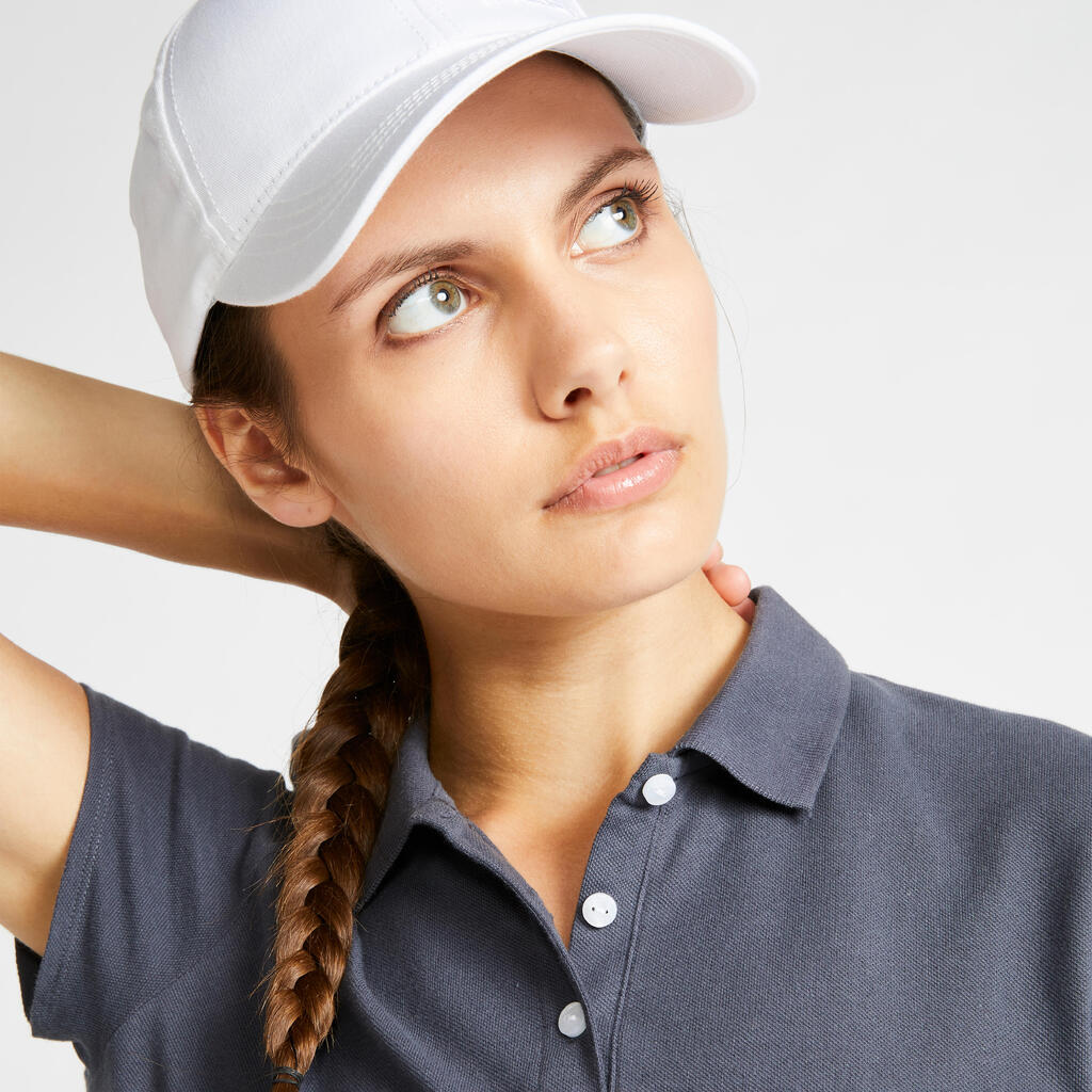 Polo golf 100% coton manches courtes Femme - MW100 blanc