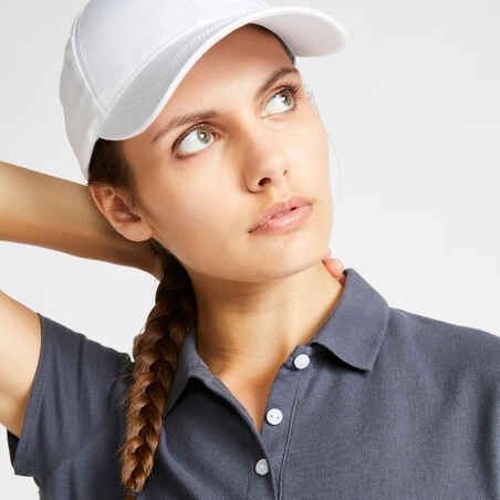 Golf Poloshirt kurzarm MW100 Damen grau