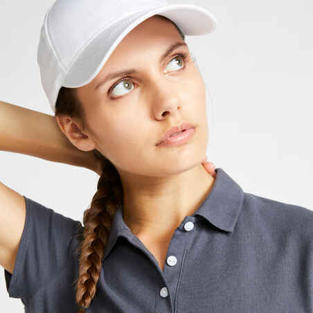 WOMEN'S GOLF SHORT SLEEVE POLO SHIRT - MW100 GREY