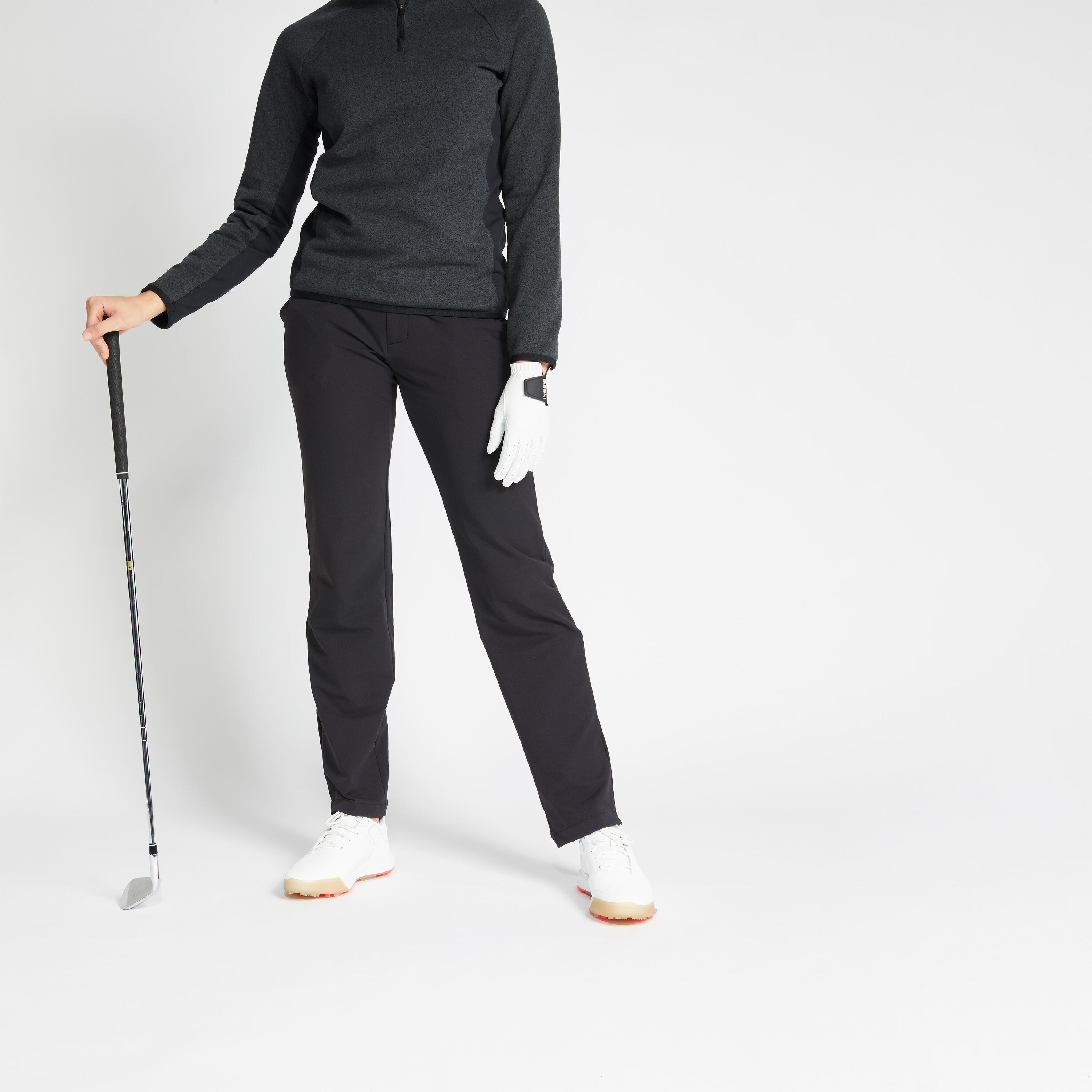 Women's golf winter trousers - CW500 black 1/6