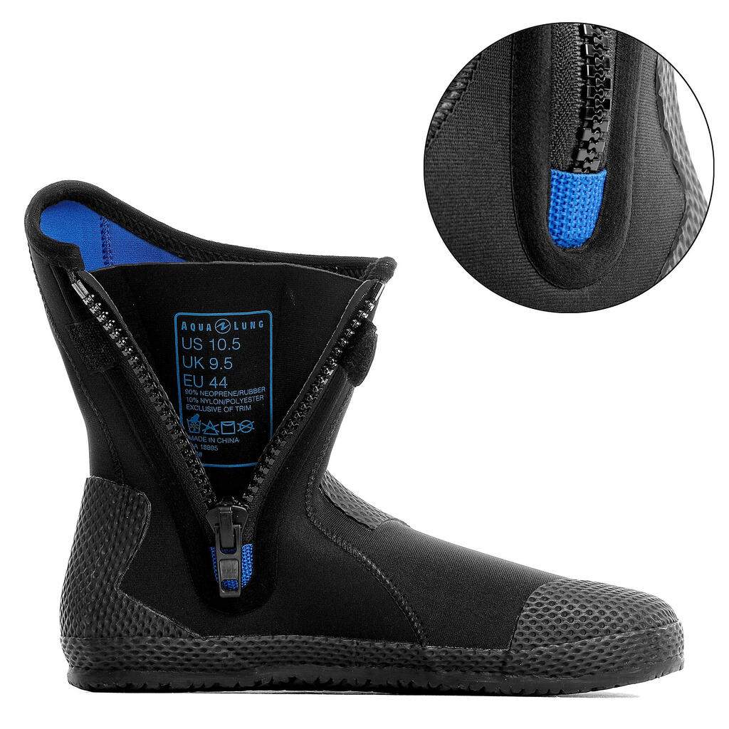 Diving booties 3 mm neoprene Aqualung - SUPERZIP black