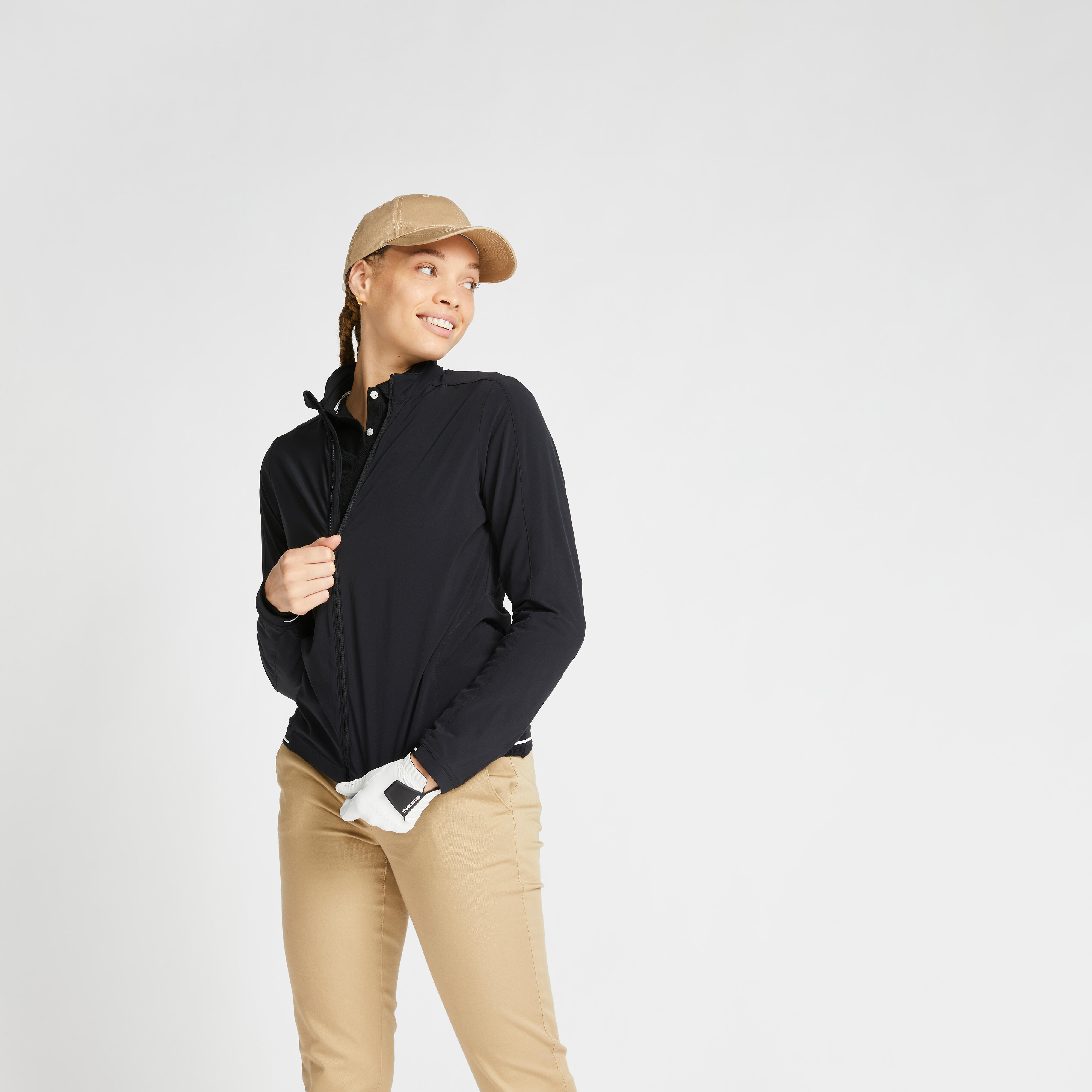Decathlon | Giacca antivento golf donna RW 500 nera |  Inesis