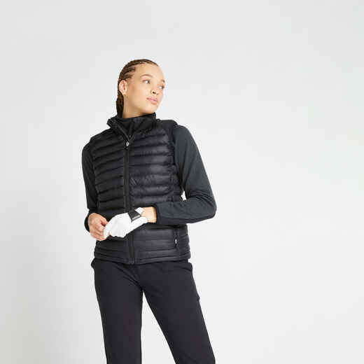 
      Women's golf winter sleeveless padded jacket CW500 black
  