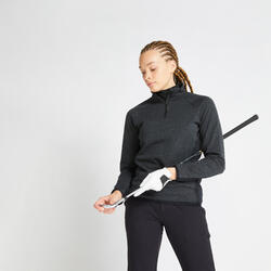 Fleece golftrui voor dames winter CW500 zwart
