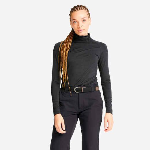 
      Moteriški golfo marškinėliai aukštu kaklu „CW500“, juodi
  