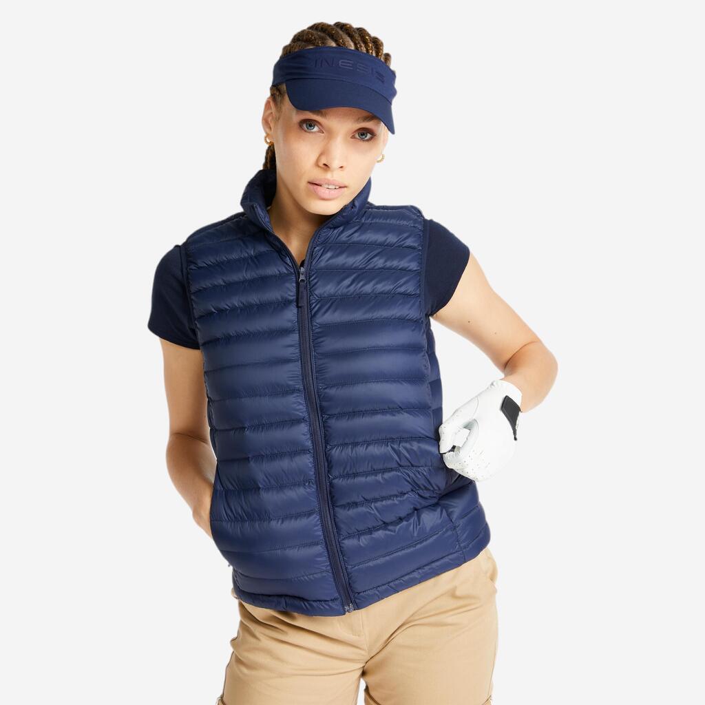 Women's Golf Sleeveless Down Jacket MW500 ochre