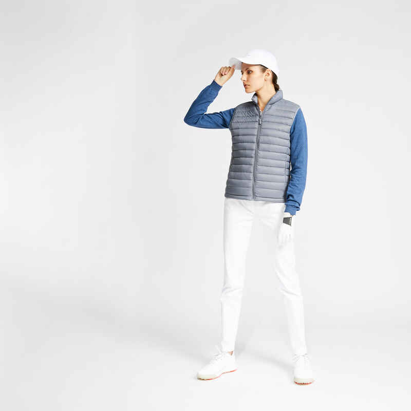 Golf Daunenweste MW500 Damen dunkelgrau Golf Daunenweste MW500 Damen dunkelgrau