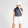 Women's golf short-sleeved polo shirt MW100 grey