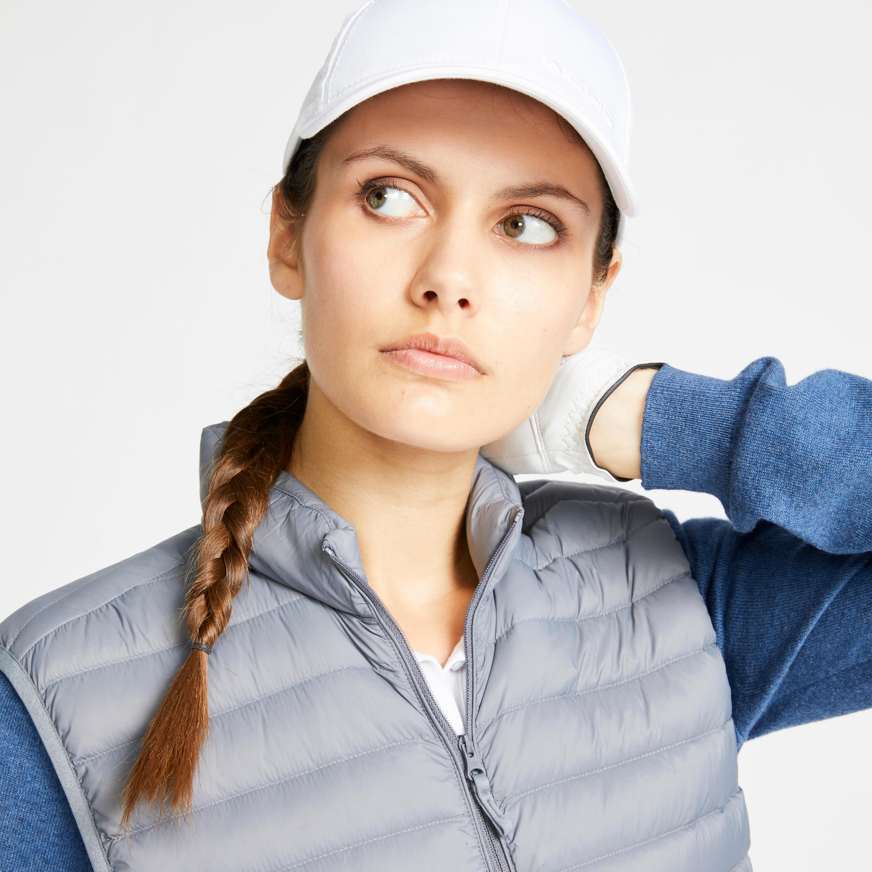 Golf Women's Sleeveless Down Jacket - MW500 Dark Grey 4/5