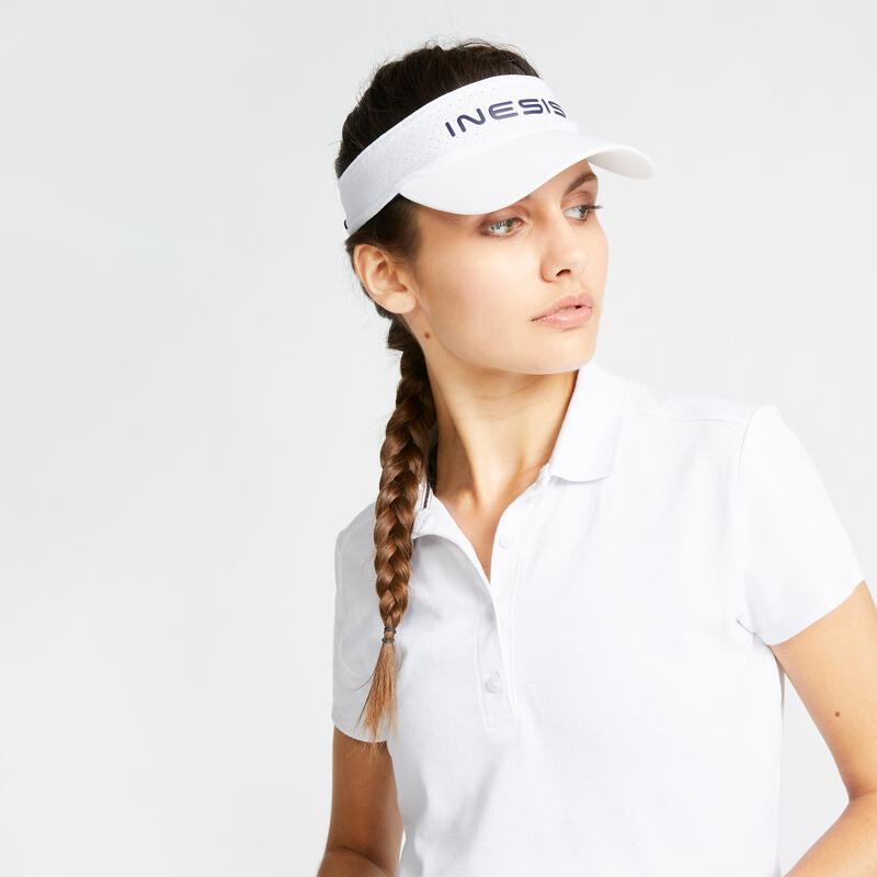 Golf Poloshirt kurzarm MW500 Damen weiss