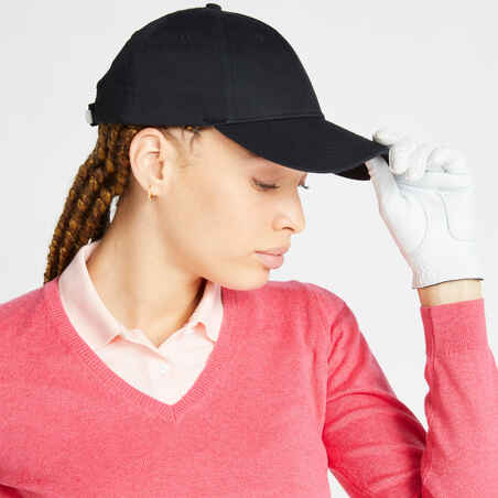 Golf Pullover V-Ausschnitt MW500 Damen rosa meliert