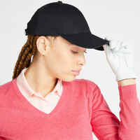 Women's Golf V-neck Pullover MW500 Heather Pink