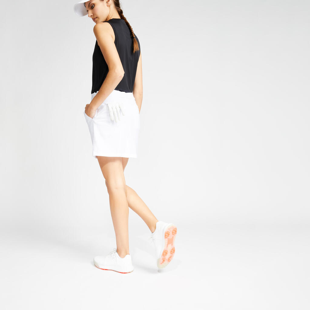 Falda de golf para Mujer - Inesis 900 blanco