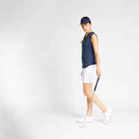 Women's Ultralight Sleeveless Golf Polo Shirt - Navy Blue